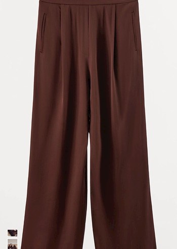 Kadın Kahverengi Salaş Midi Pantolon - Görsel 2