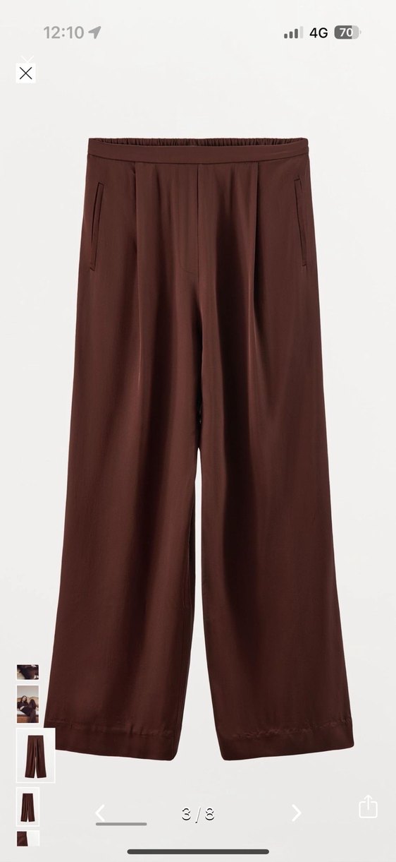 Kadın Kahverengi Salaş Midi Pantolon - Görsel 2