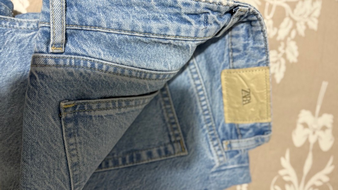 Düğmeli Salaş Midi Boy Kadın Kot Pantolon - Görsel 3