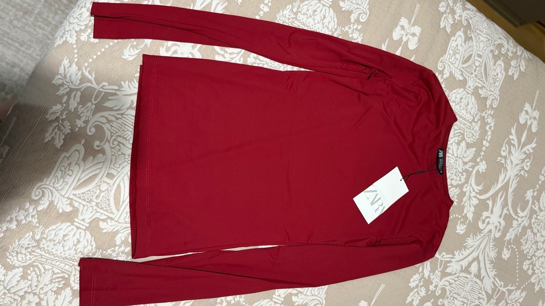 Zara Kadın Kırmızı Bluz - Görsel 3