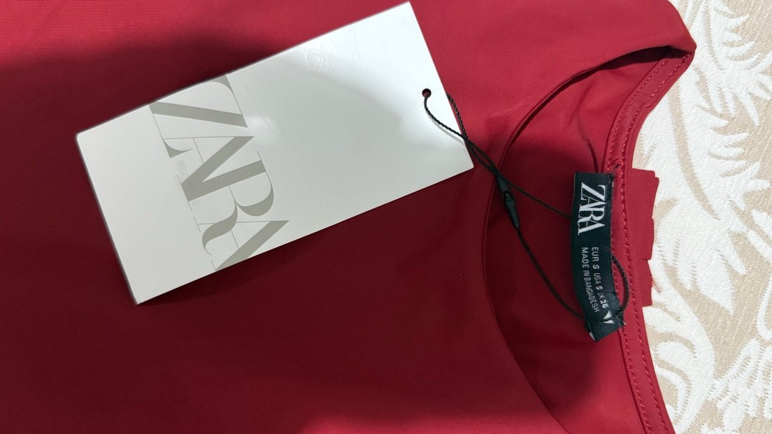 Zara Kadın Kırmızı Bluz - Görsel 2