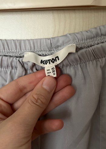 Gri Bol Kesim Uzun  Kadın Pantolon - Görsel 3