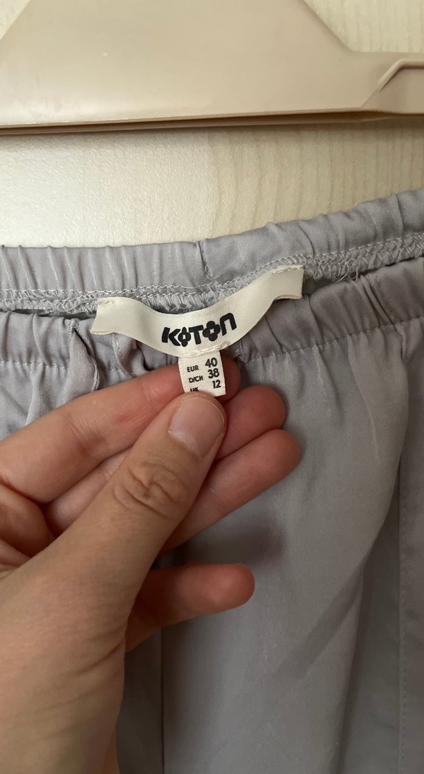 Gri Bol Kesim Uzun  Kadın Pantolon - Görsel 3