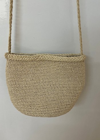 Diğer Homemade Bej Örgü Kadın Çapraz Çanta