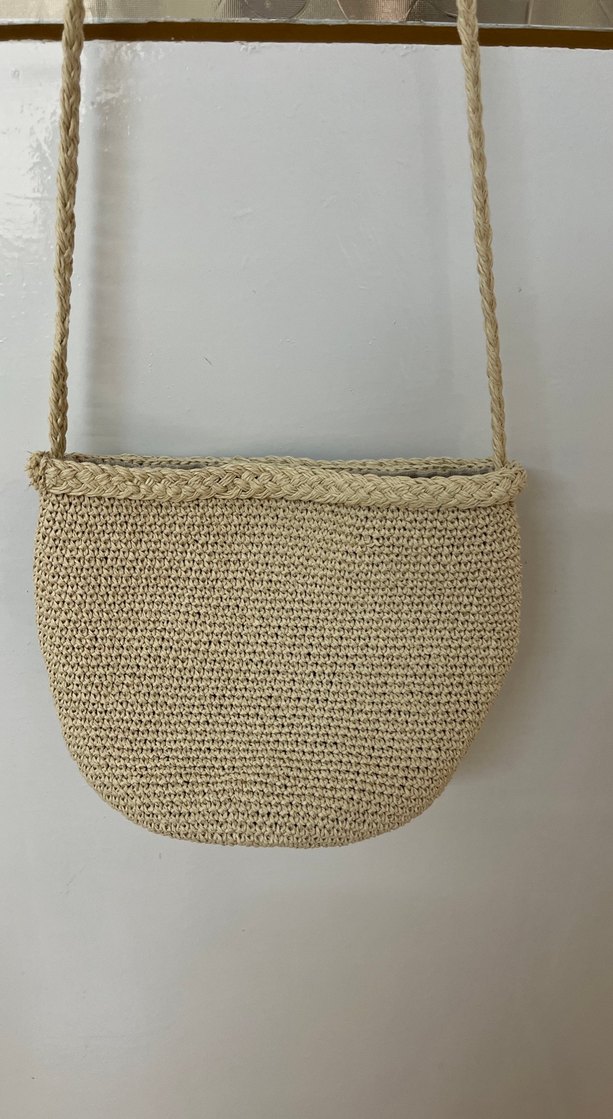 Homemade Bej Örgü Kadın Çapraz Çanta - Görsel 2
