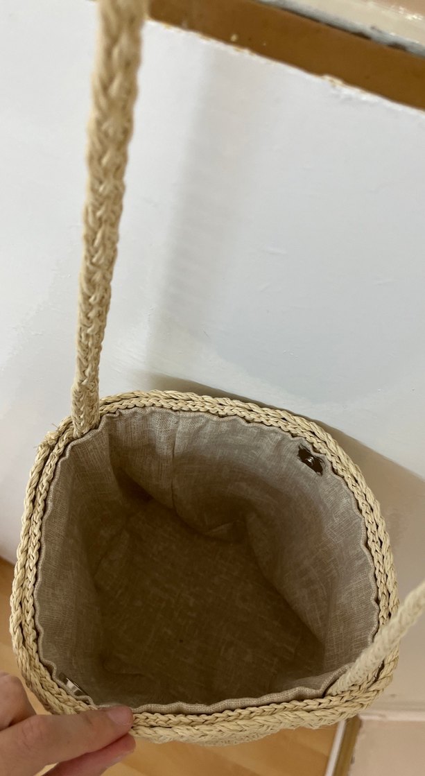 Homemade Bej Örgü Kadın Çapraz Çanta - Görsel 3