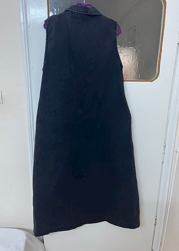 Suud Collection Zülays Gri Kadın Uzun Denim Elbise