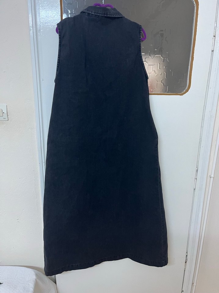 Zülays Gri Kadın Uzun Denim Elbise - Görsel 5