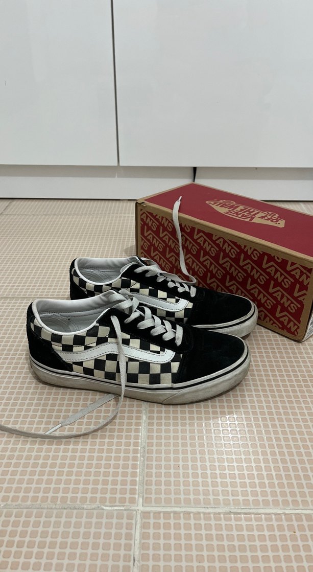 Kadın Ekose Desenli Günlük Spor Ayakkabı - Görsel 2