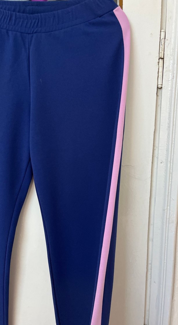 Kadın Pembe Düğmeli Uzun Eşofman Takımı - Görsel 3