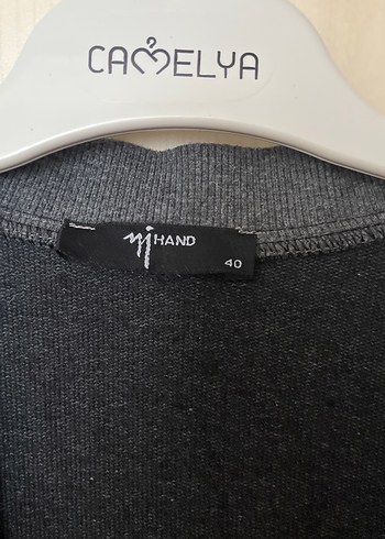 Gri Uzun Kollu Salaş etek-tunik ceket takım - Görsel 5