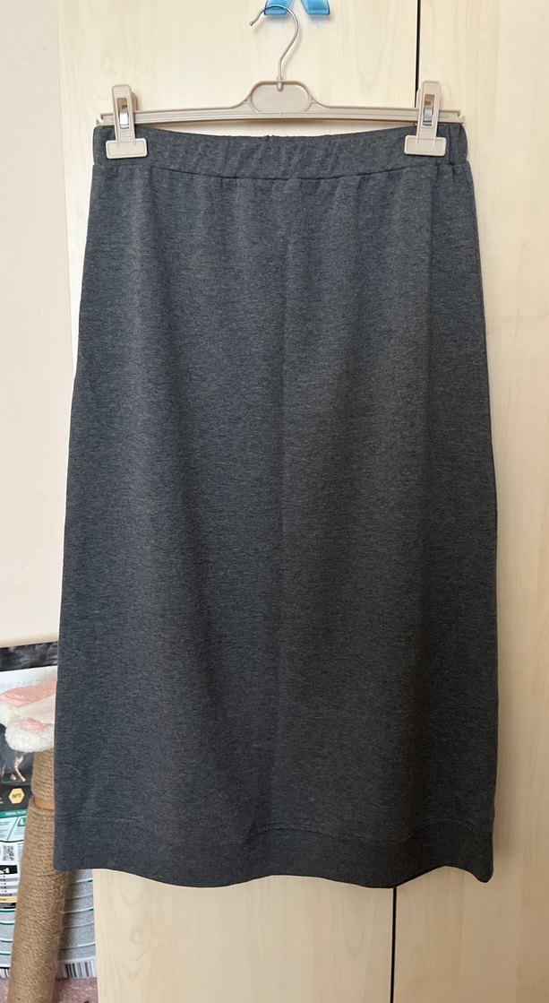 Gri Uzun Kollu Salaş etek-tunik ceket takım - Görsel 2