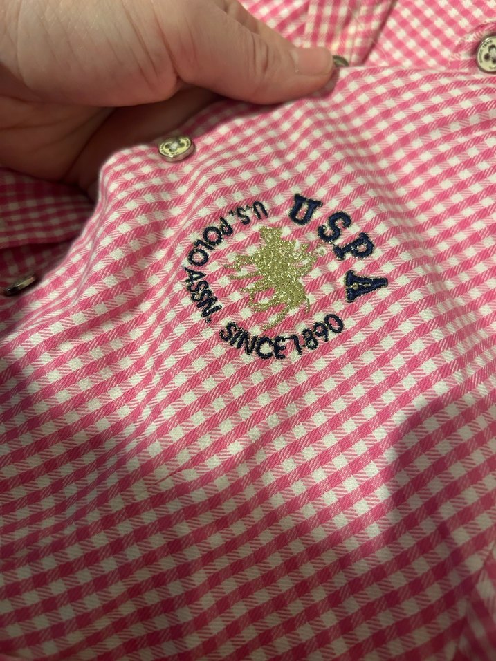 Düğmeli Pembe Kız cocukGömlek - Görsel 3