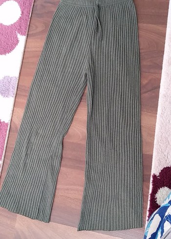 Diğer Gri Kadın Triko Piliseli Pantolon
