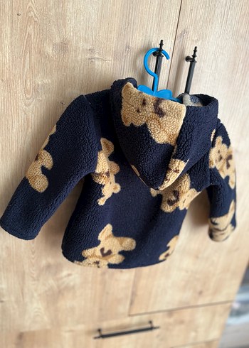 Kapüşonlu Erkek Çocuk Triko Desenli Ceket - Görsel 4