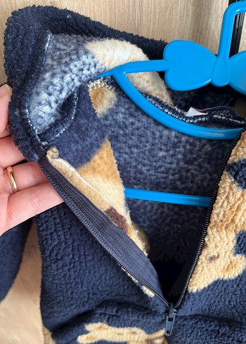 Kapüşonlu Erkek Çocuk Triko Desenli Ceket - Görsel 2