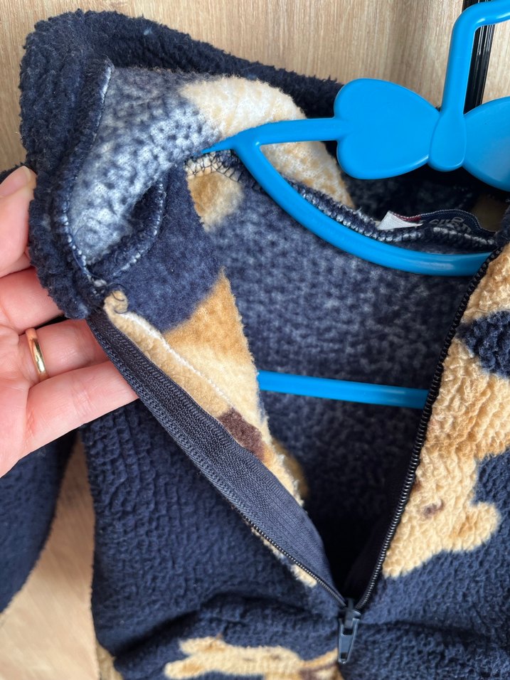 Kapüşonlu Erkek Çocuk Triko Desenli Ceket - Görsel 2