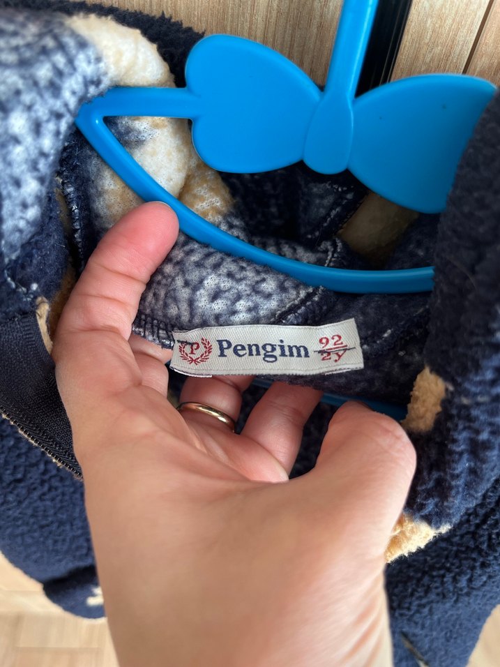 Kapüşonlu Erkek Çocuk Triko Desenli Ceket - Görsel 3