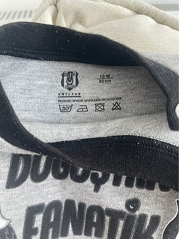 9 Ay Beden Beşiktaş bebek body