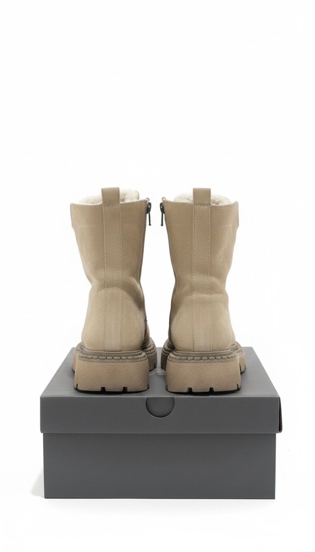 Bej Süet Platform  Kadın Bot - Görsel 2