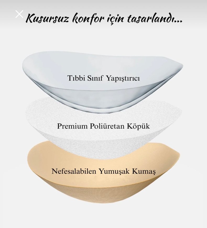 SİLİKON SÜTYEN (yüksek yapışkanlı) - Görsel 4