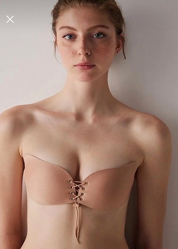 Bej Bağcıklı Minimalist Bohem Sütyen - Görsel 3