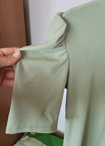 m Beden yeşil Renk Yazlık Bluz
