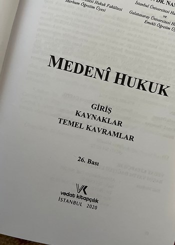  Medeni Hukuk - Oğuzman Barlas, 26. Baskı