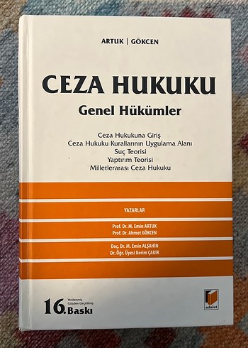 Ceza Hukuku Genel Hükümler Kitabı - Artuk Gökçen