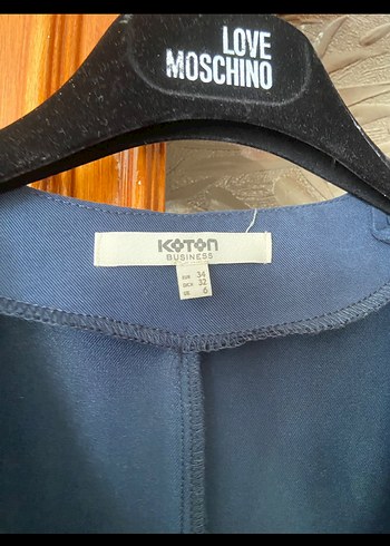 Koton Kemerli Lacivert Elbise 34 beden koton