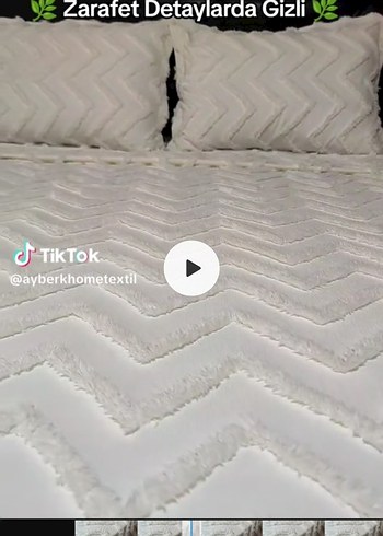 Nakış Detaylı Beyaz Yatak Örtüsü - Görsel 2