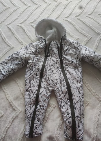 Gri Fermuarlı Bebek Erkek Kayak Tulumu - Görsel 5