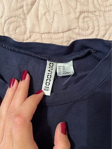 h&m lacivert crop