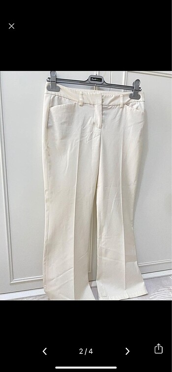 Beyaz kumaş pantalon