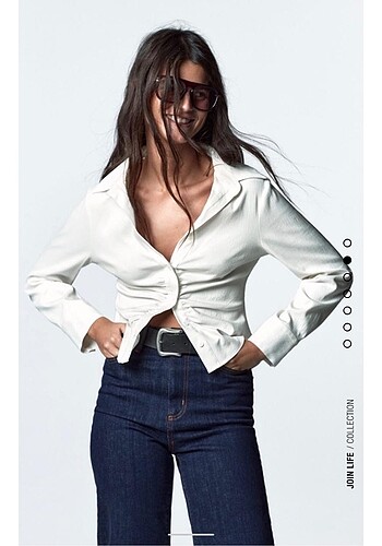 Zara Beyaz Strecth Gömlek