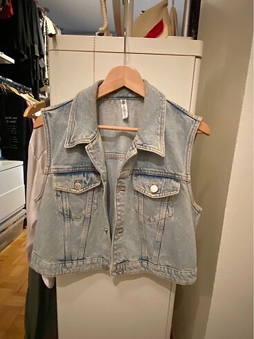 xl Beden mavi Renk Zara Denim Yelek