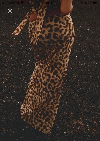 s Beden camel Renk Leopar takım