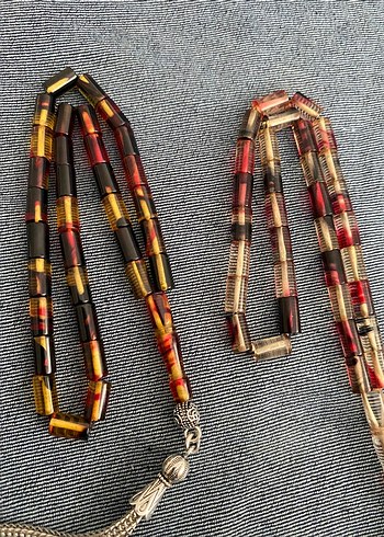 Kesme Ateş Kehribar Tesbih - Görsel 2