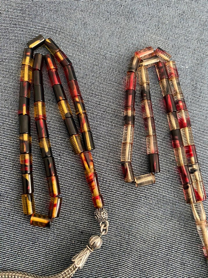 Kesme Ateş Kehribar Tesbih - Görsel 2