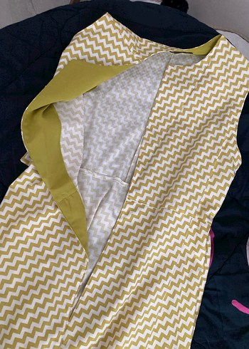 Zigzag Desenli Uzun Kadın Yelek - Görsel 3