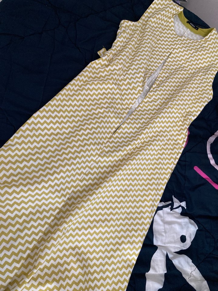 Zigzag Desenli Uzun Kadın Yelek - Görsel 2