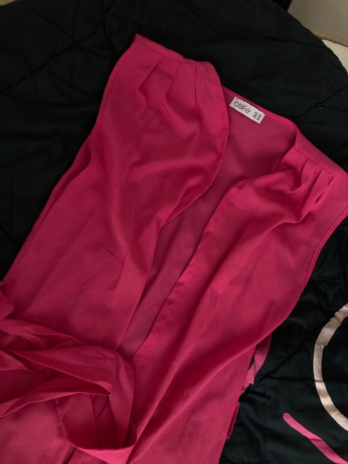 Tesettür Pembe Yelek - Görsel 2