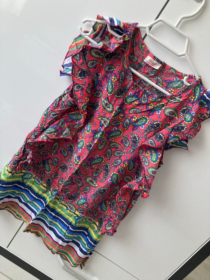 Renkli Desenli Uzun Üst - Görsel 3