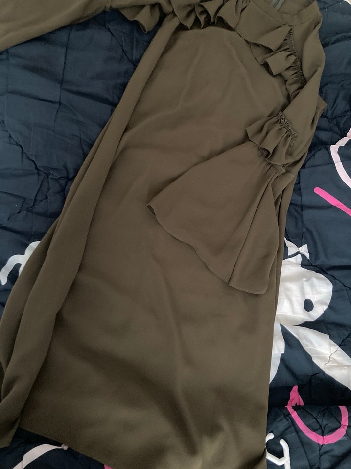 Uzun Kollu, Ruffles Detaylı Tunik - Görsel 3