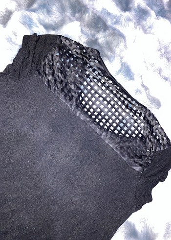 Dantel Detaylı Siyah Goth Kadın Bluz - Görsel 2