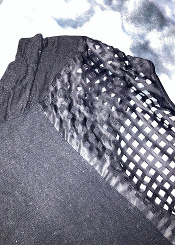 Dantel Detaylı Siyah Goth Kadın Bluz - Görsel 3