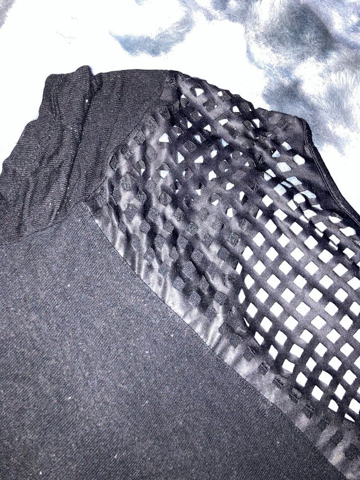 Dantel Detaylı Siyah Goth Kadın Bluz - Görsel 3