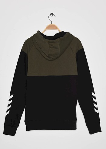 Hummel Hummel Kapüşonlu Siyah-Haki Sweatshirt