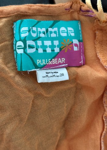 Püsküllü Turuncu Bohem Mini Tulum - Görsel 2