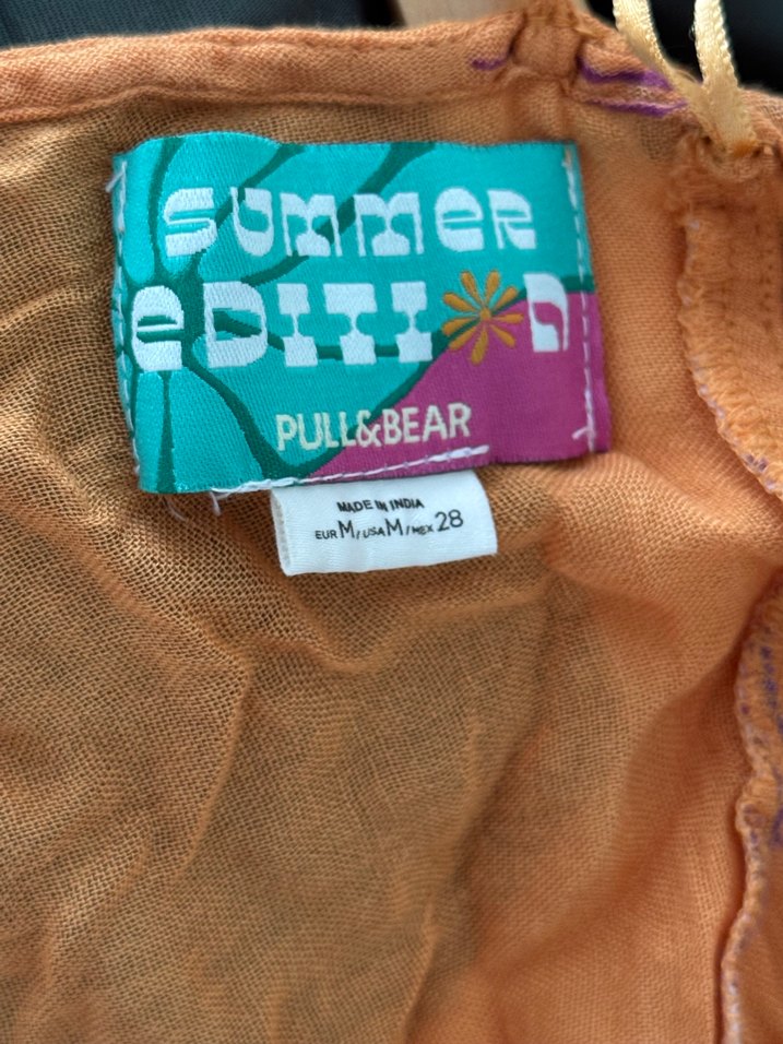 Püsküllü Turuncu Bohem Mini Tulum - Görsel 2